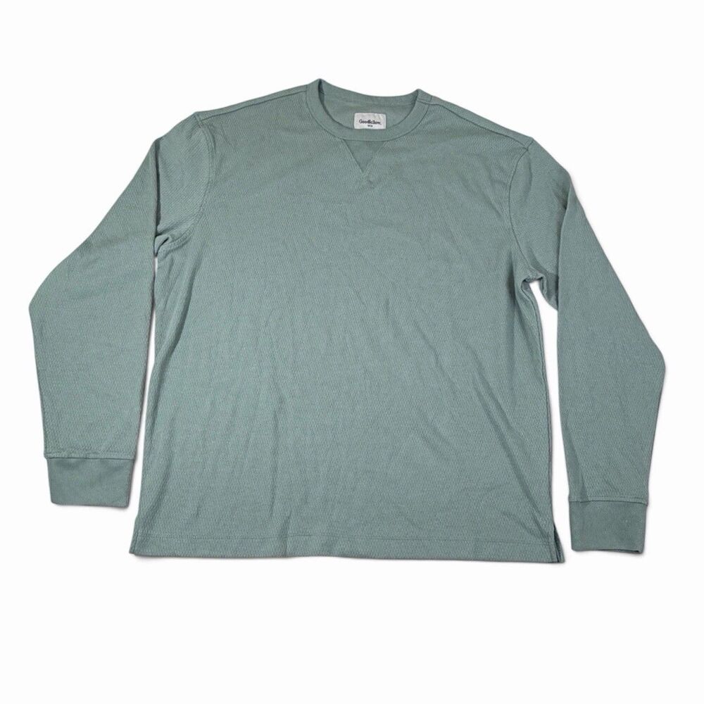 Goodfellow & Co. Pullover Crewneck Thermal Sweater Men’s Large Blue NWT